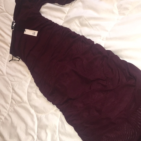 Purple Bodycon One Shoulder Dress - Picture 6 of 8